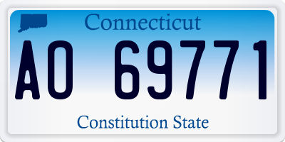 CT license plate AO69771