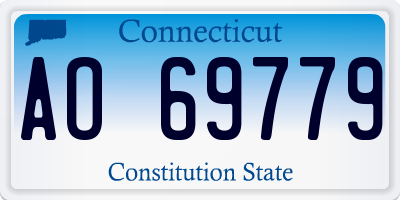 CT license plate AO69779