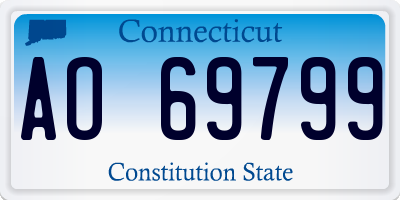 CT license plate AO69799