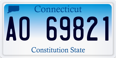 CT license plate AO69821