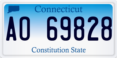 CT license plate AO69828