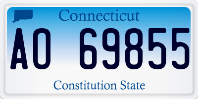 CT license plate AO69855