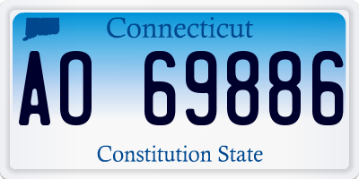 CT license plate AO69886
