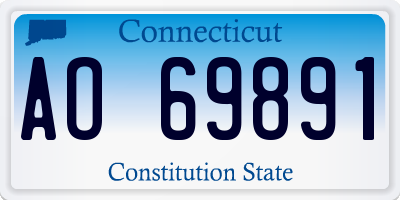 CT license plate AO69891