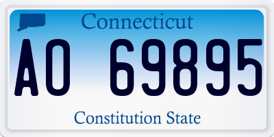 CT license plate AO69895