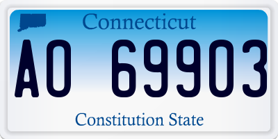 CT license plate AO69903