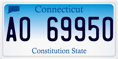 CT license plate AO69950