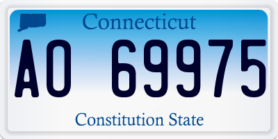 CT license plate AO69975