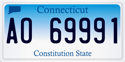 CT license plate AO69991