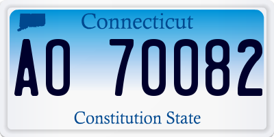 CT license plate AO70082