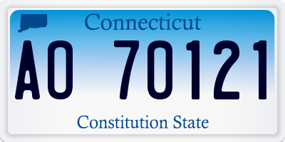 CT license plate AO70121