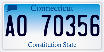 CT license plate AO70356
