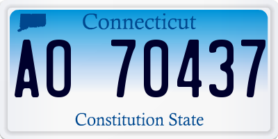 CT license plate AO70437