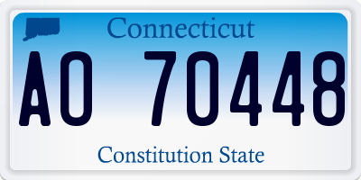 CT license plate AO70448