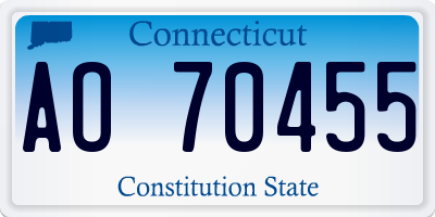 CT license plate AO70455