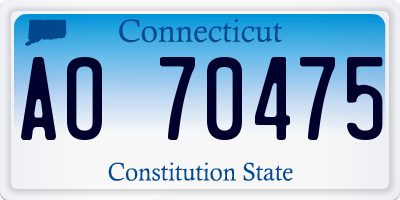 CT license plate AO70475