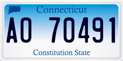 CT license plate AO70491