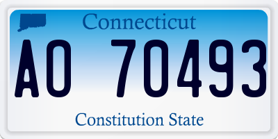 CT license plate AO70493