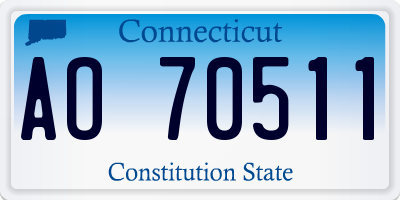 CT license plate AO70511