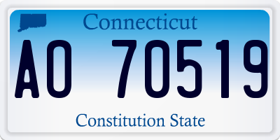 CT license plate AO70519