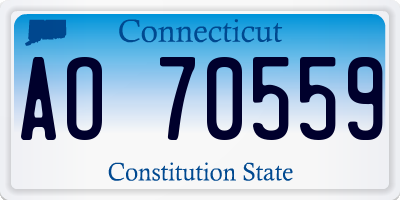 CT license plate AO70559