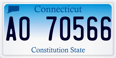 CT license plate AO70566