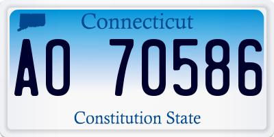 CT license plate AO70586