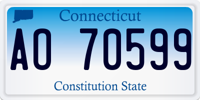 CT license plate AO70599