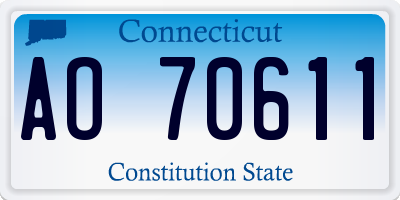 CT license plate AO70611