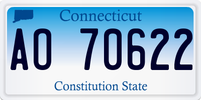 CT license plate AO70622