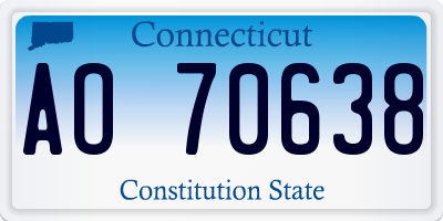CT license plate AO70638