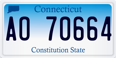 CT license plate AO70664
