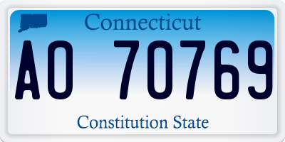 CT license plate AO70769