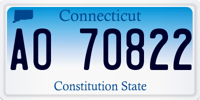 CT license plate AO70822