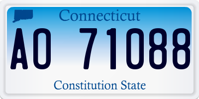 CT license plate AO71088