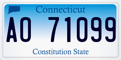 CT license plate AO71099