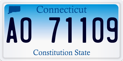 CT license plate AO71109