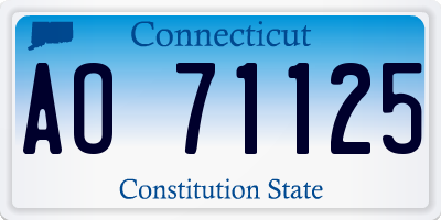 CT license plate AO71125