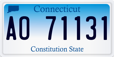 CT license plate AO71131