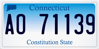 CT license plate AO71139