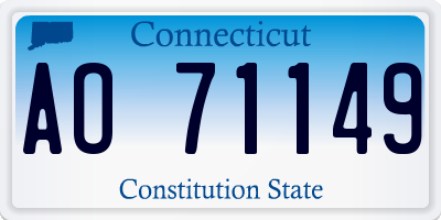 CT license plate AO71149