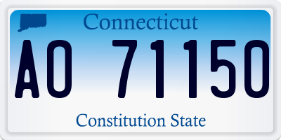 CT license plate AO71150