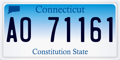 CT license plate AO71161
