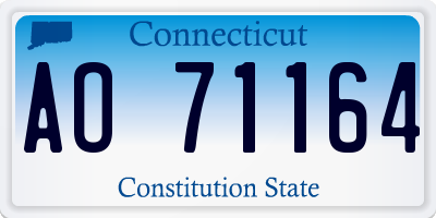 CT license plate AO71164