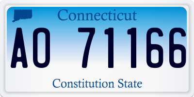 CT license plate AO71166