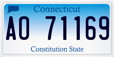 CT license plate AO71169