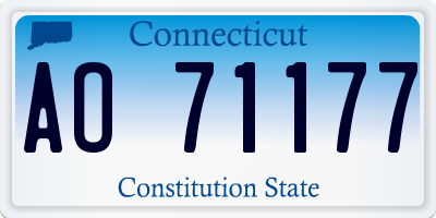 CT license plate AO71177