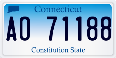 CT license plate AO71188