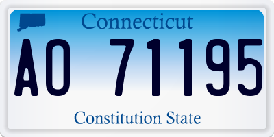 CT license plate AO71195