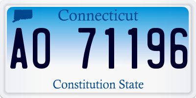 CT license plate AO71196
